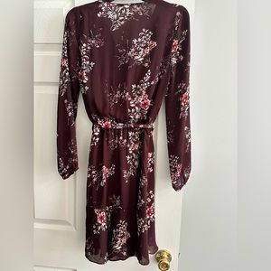 Burgundy floral dress